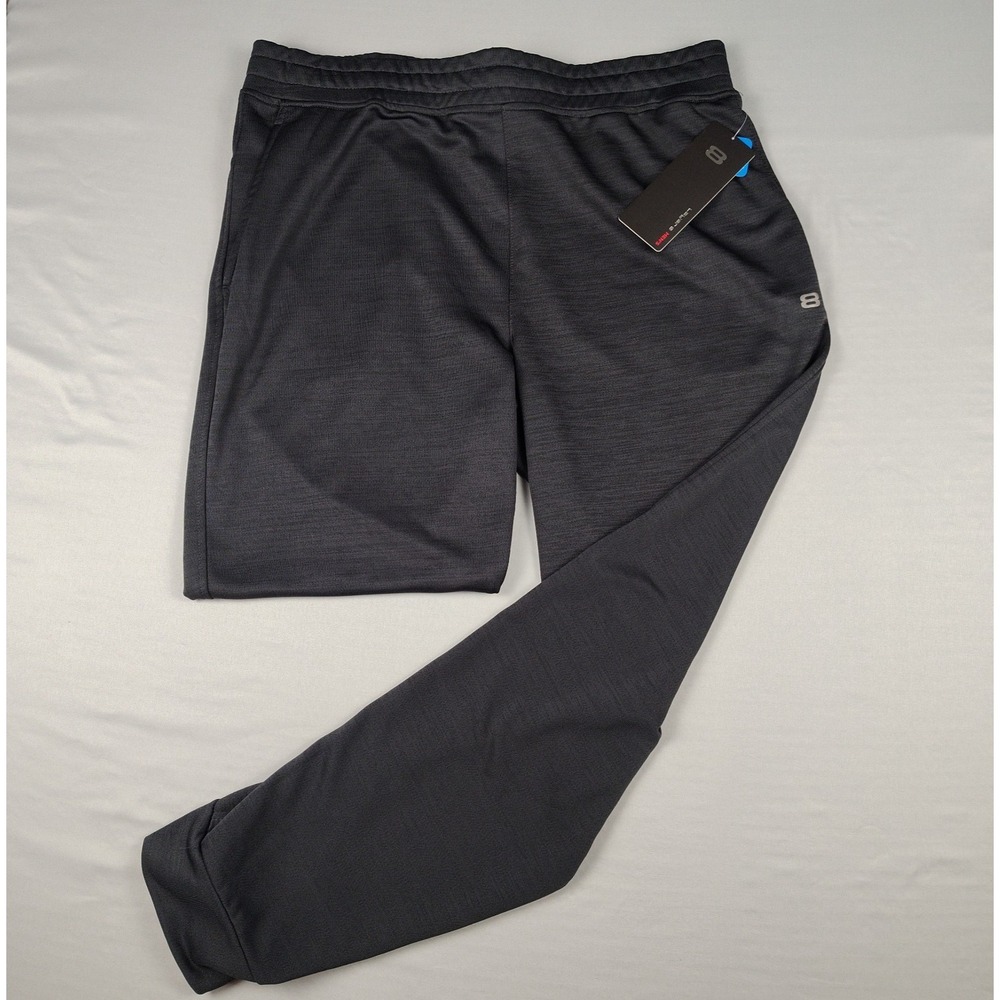 Layer 8 Jogger Pants Mens XL 40-42 Black Heather Athletic Sweat Wicking NWT